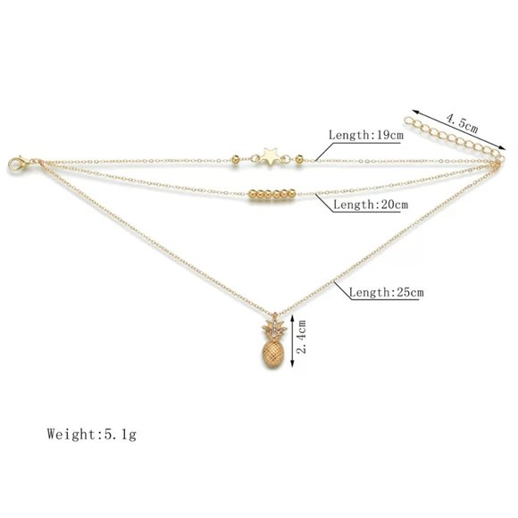 Star Beads Pineapple Anklets - Picture 4 of 7